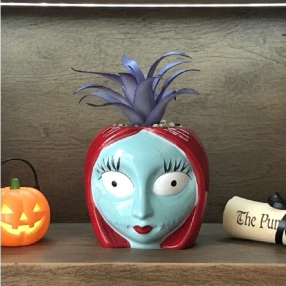Disney Nightmare Before Christmas Sally Ceramic Planter Faux Succulent Décor